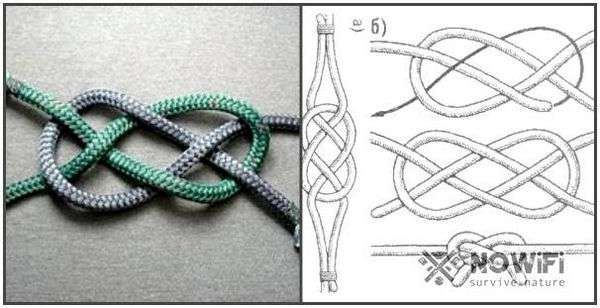 Как завязывать морской узел в картинках. Как завязать морской узел на веревке, схема