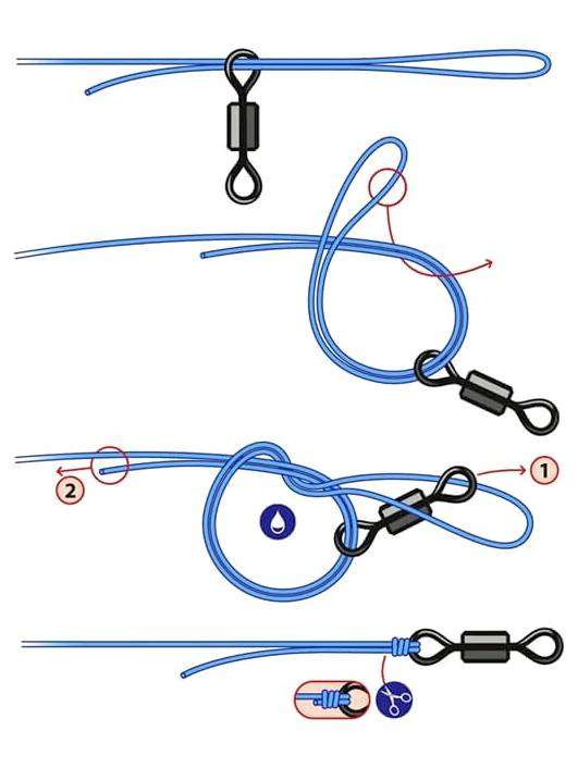 Как правильно сделать узел на леске. Лучшие рыболовные узлы