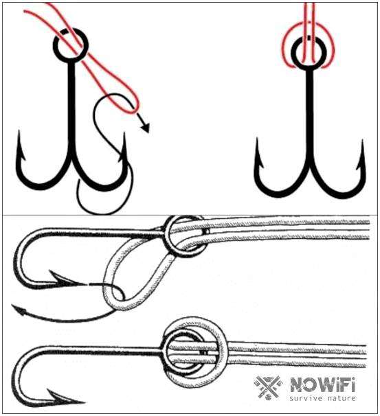 Как крепко привязать крючок к леске. Как привязать леску к крючку: схемы надежных узлов