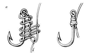 Как одеть крючки на леску. Как правильно привязать крючок к леске